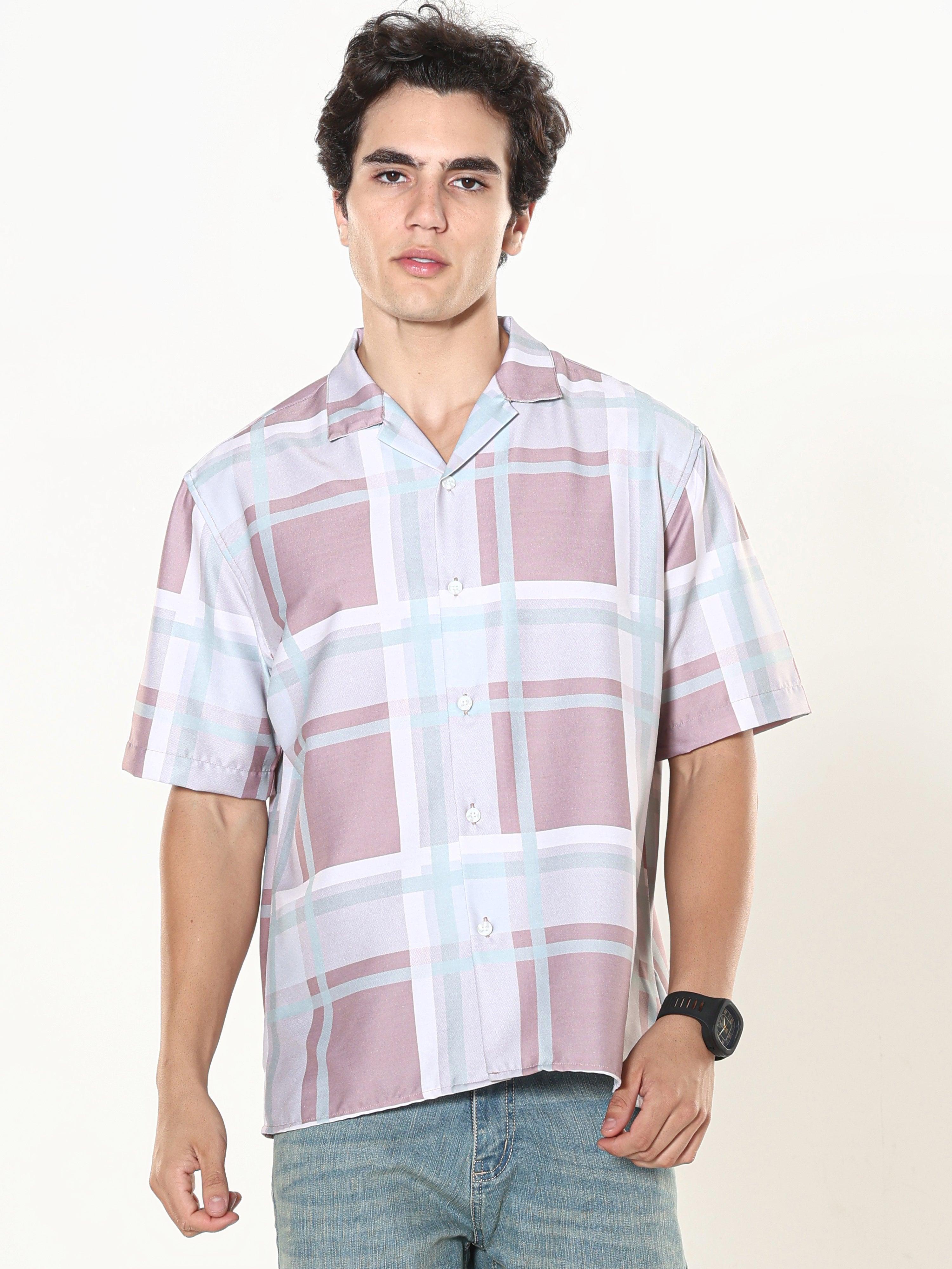 oversized checkered shirt made from lyrac fabric.
lyrac fabric shirts
oversized shirts for men