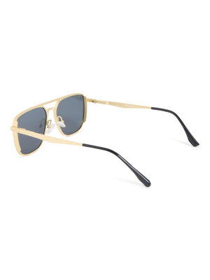Men's Rectangle Sunglass - metalic Gold