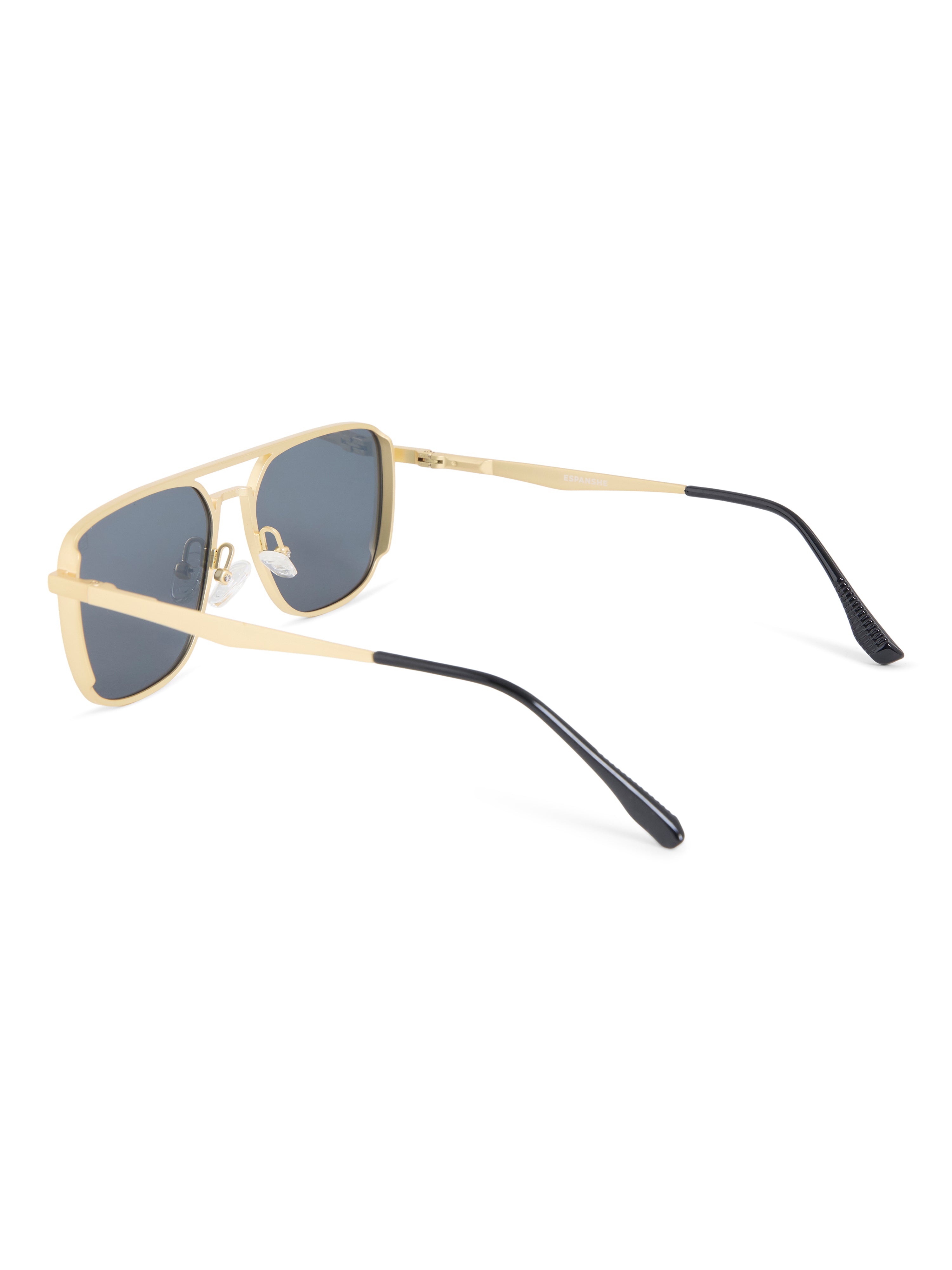 Men's Rectangle Sunglass - metalic Gold