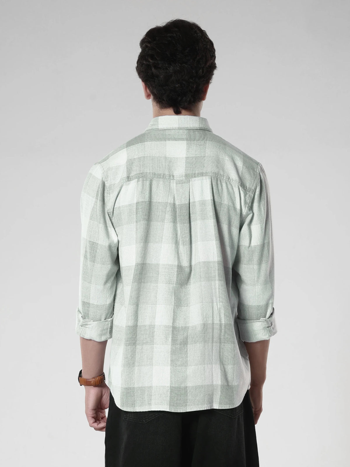 Amabel - Checkered Regular fit Shirt - Green - Espanshe