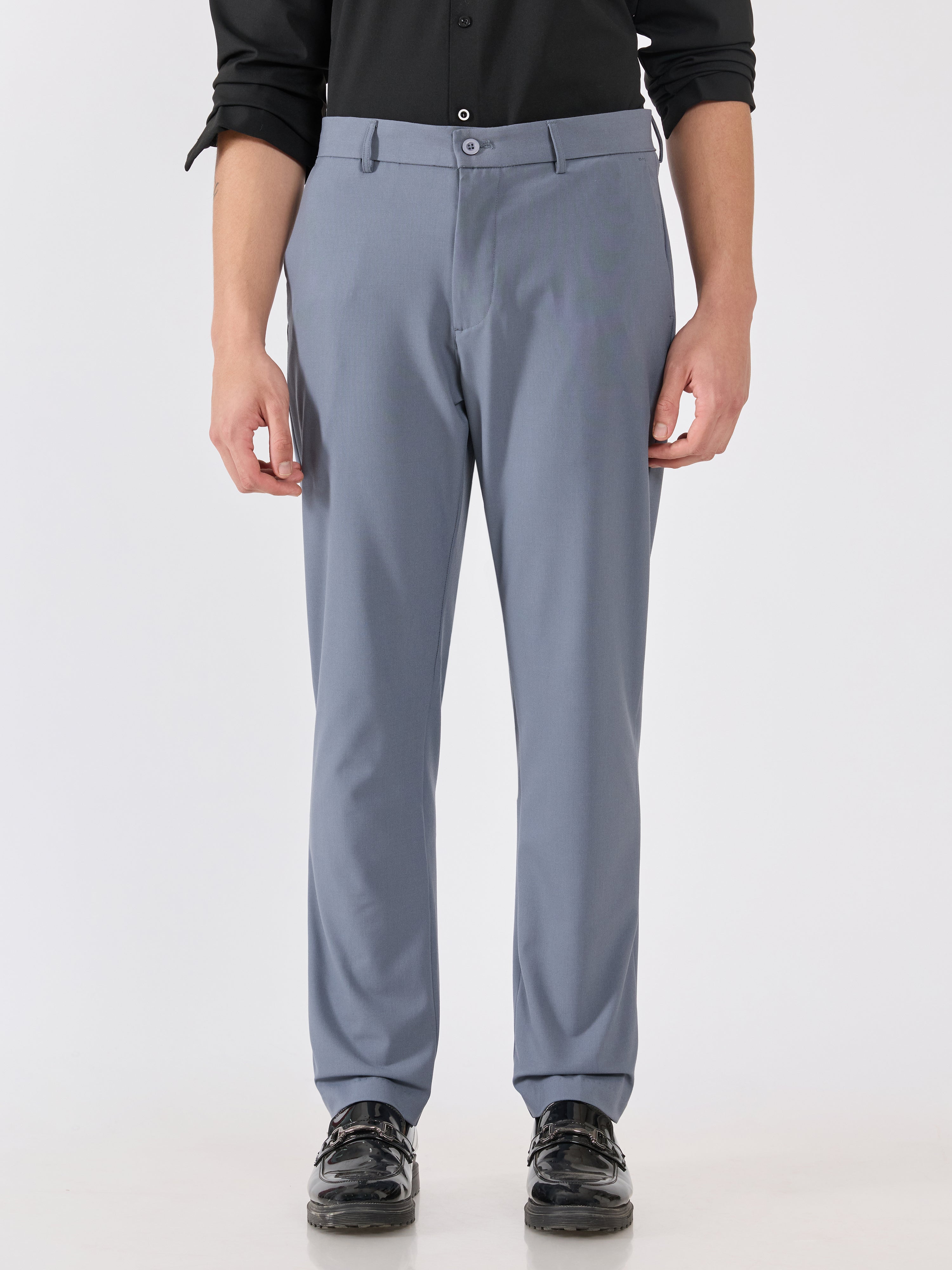 Men's Slim Fit Formal Pant - light gray