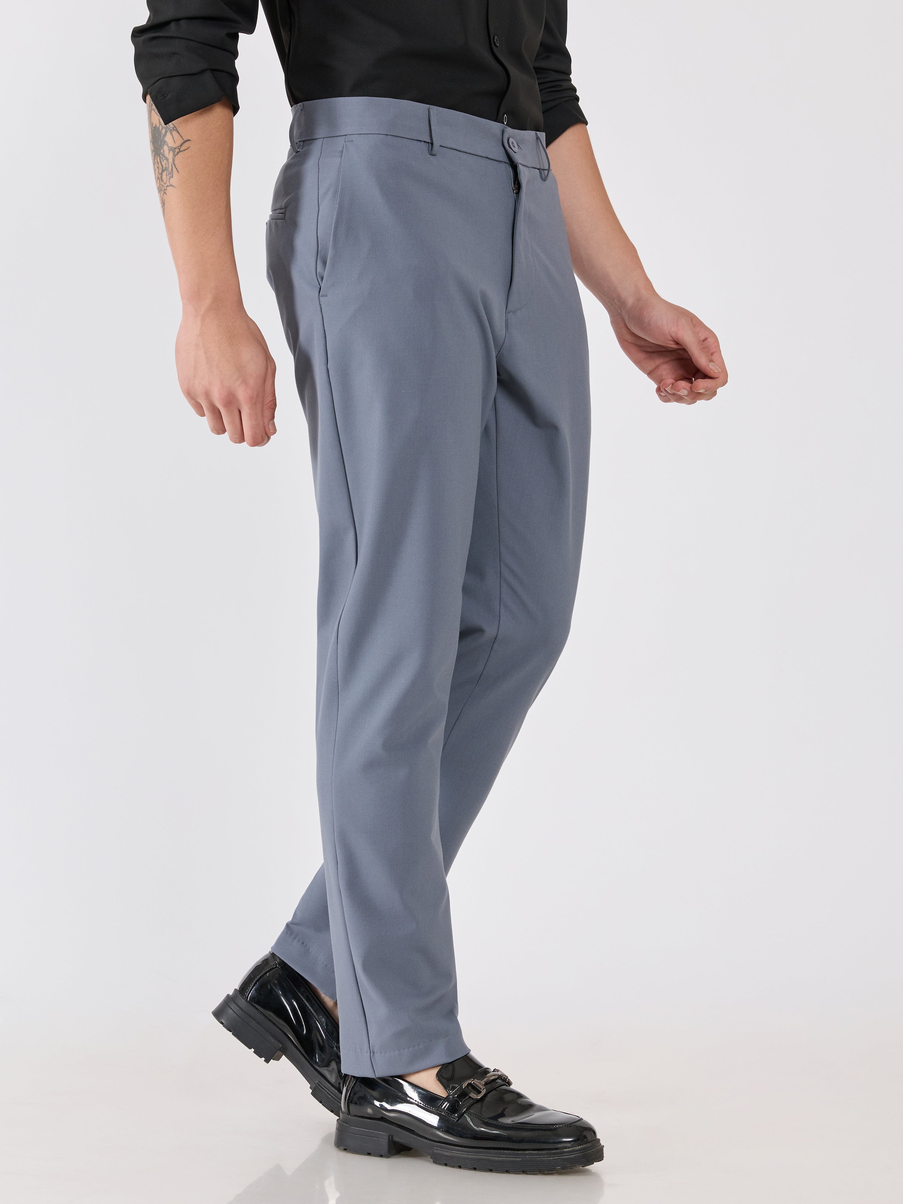 Men's Slim Fit Formal Pant - light gray
