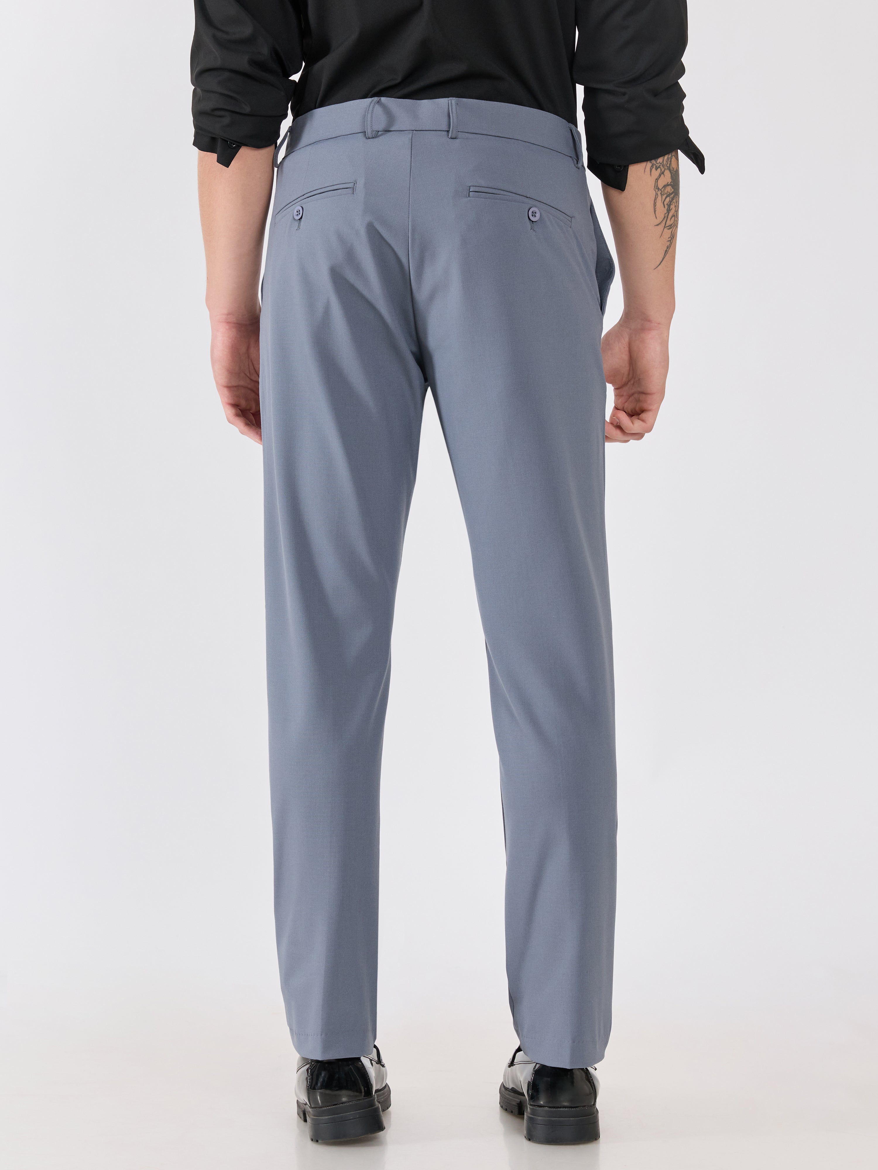 Men's Slim Fit Formal Pant - light gray