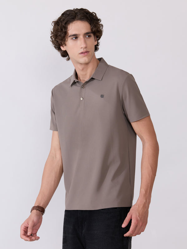 Zoltan - Regular Fit Polo T-Shirt - Stone Gray