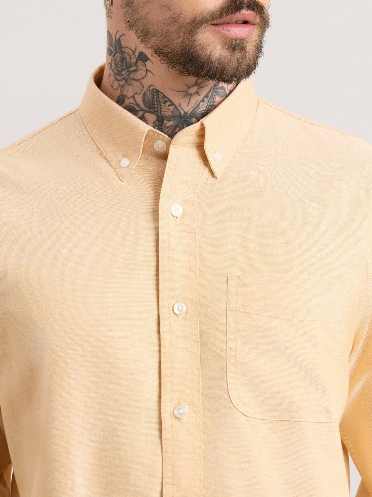 Zena - Relaxed Fit Oxford Shirt - Golden Apricot - Espanshe