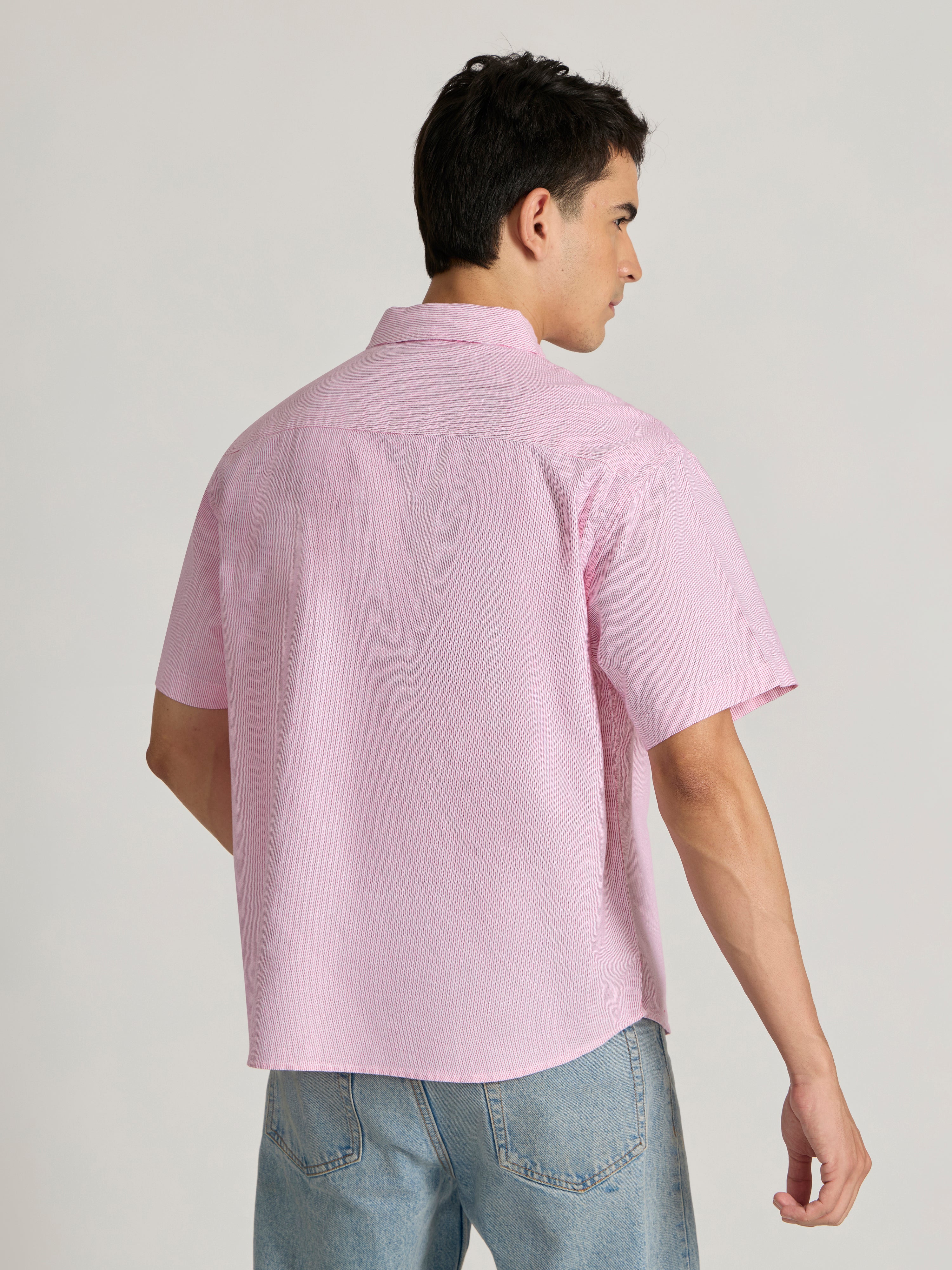 Men's Striped shirt in pink