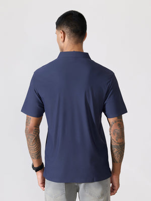 Men's Regular Fit Polo T-Shirt - navy blue