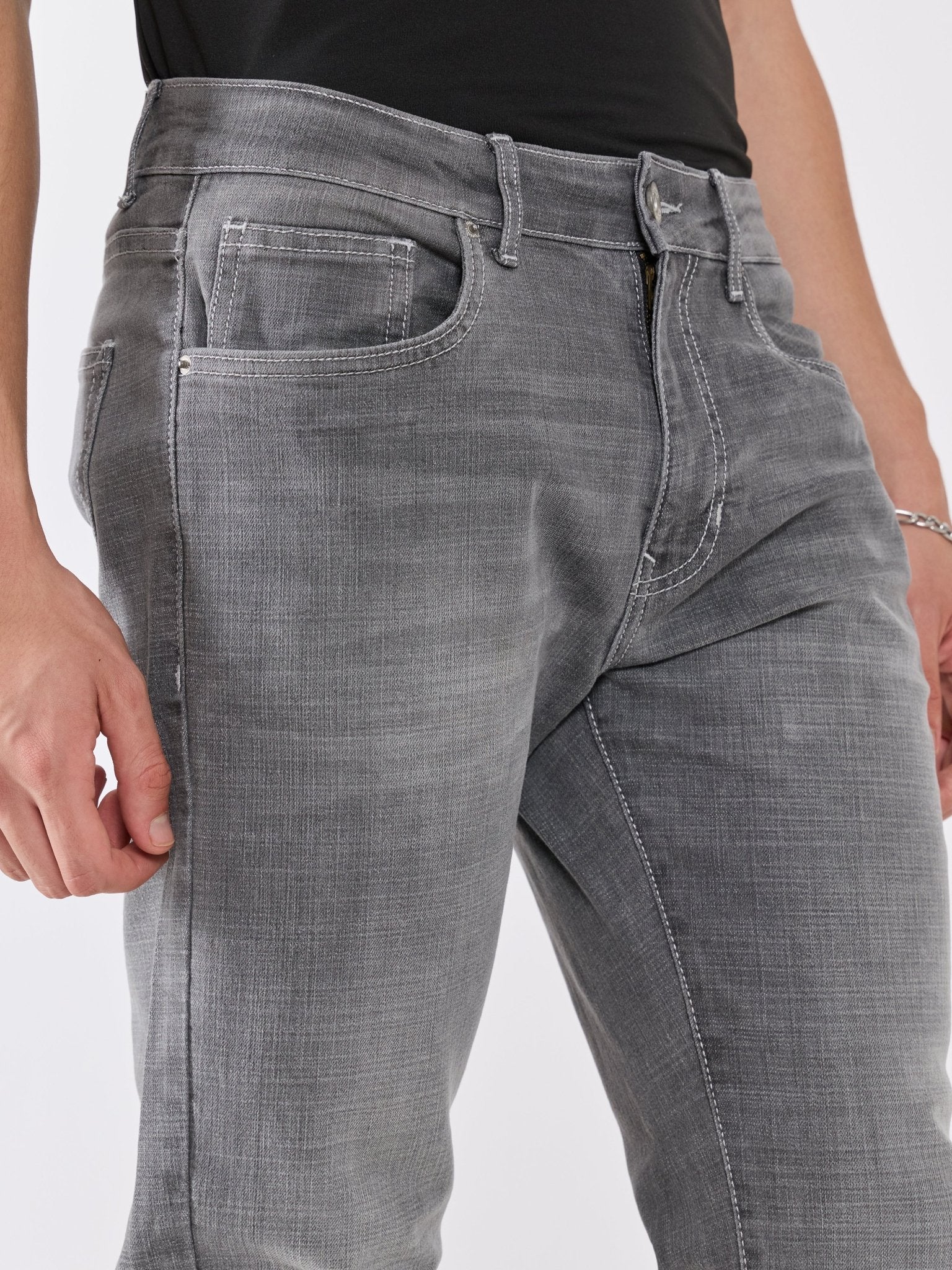 Santo - Skinny Fit Jeans - Grey - Espanshe