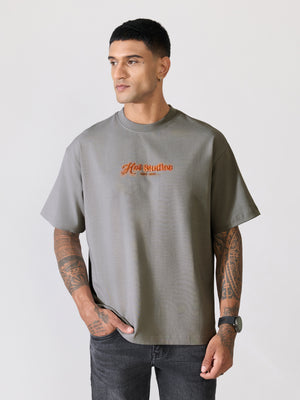 Men's printed t-shirt in grey