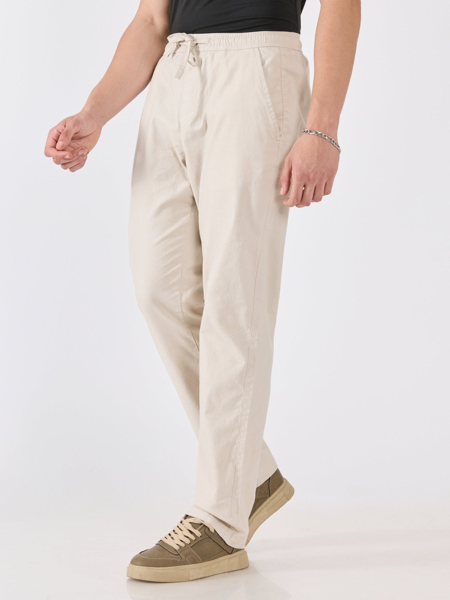 Grantham - Relaxed Fit Joggers - Cream - Espanshe