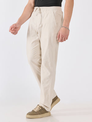 Men's  Relaxed Fit Joggers - cream
