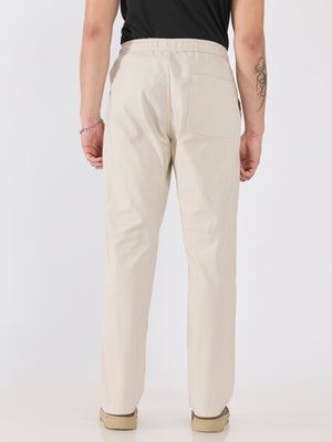 Men's  Relaxed Fit Joggers - cream