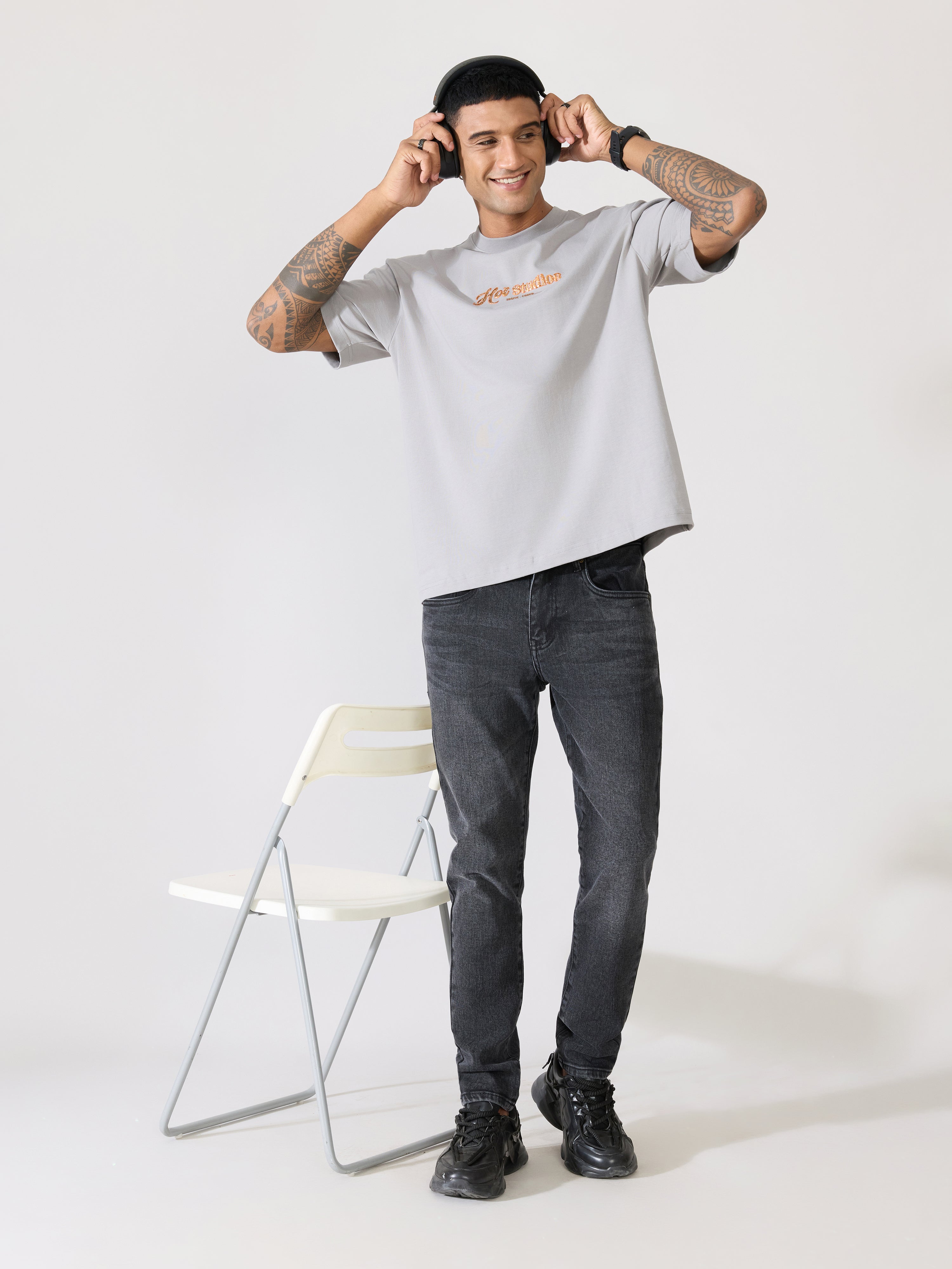 men's Black Shade Skinny Fit Jeans