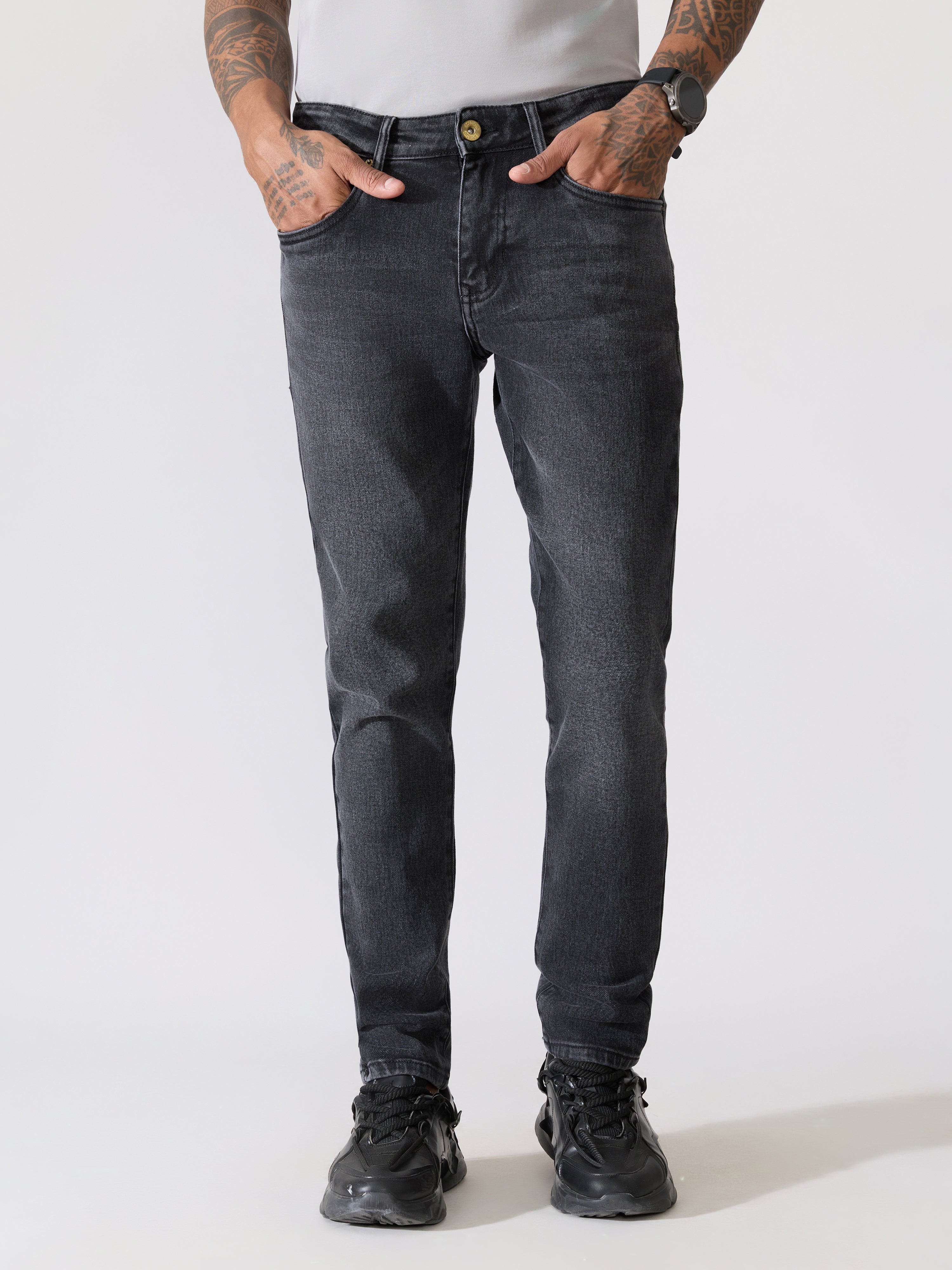 men's Black Shade Skinny Fit Jeans