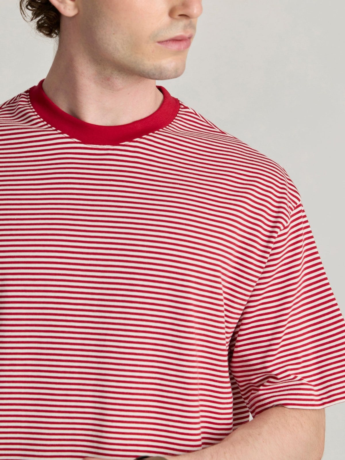 Ionathan - Striped Crew T-Shirt - Pink - Espanshe
