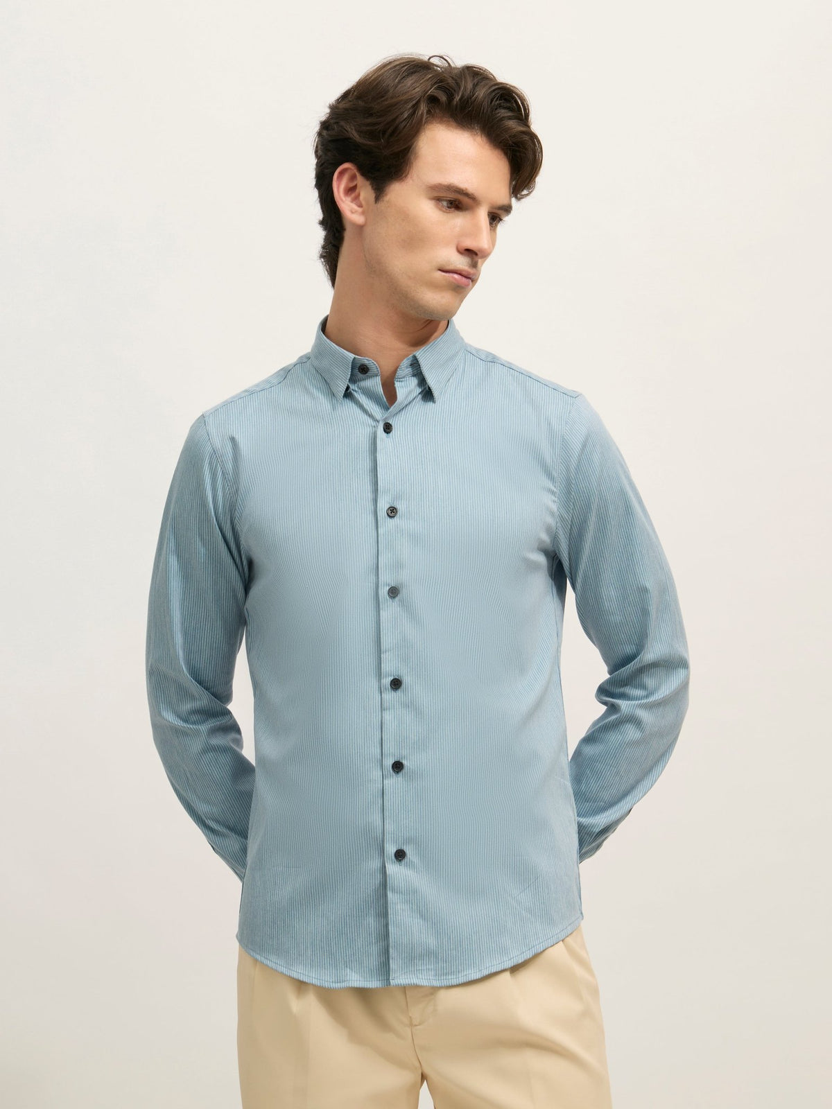 Sylvester - Striped Shirt - Light Blue - Espanshe