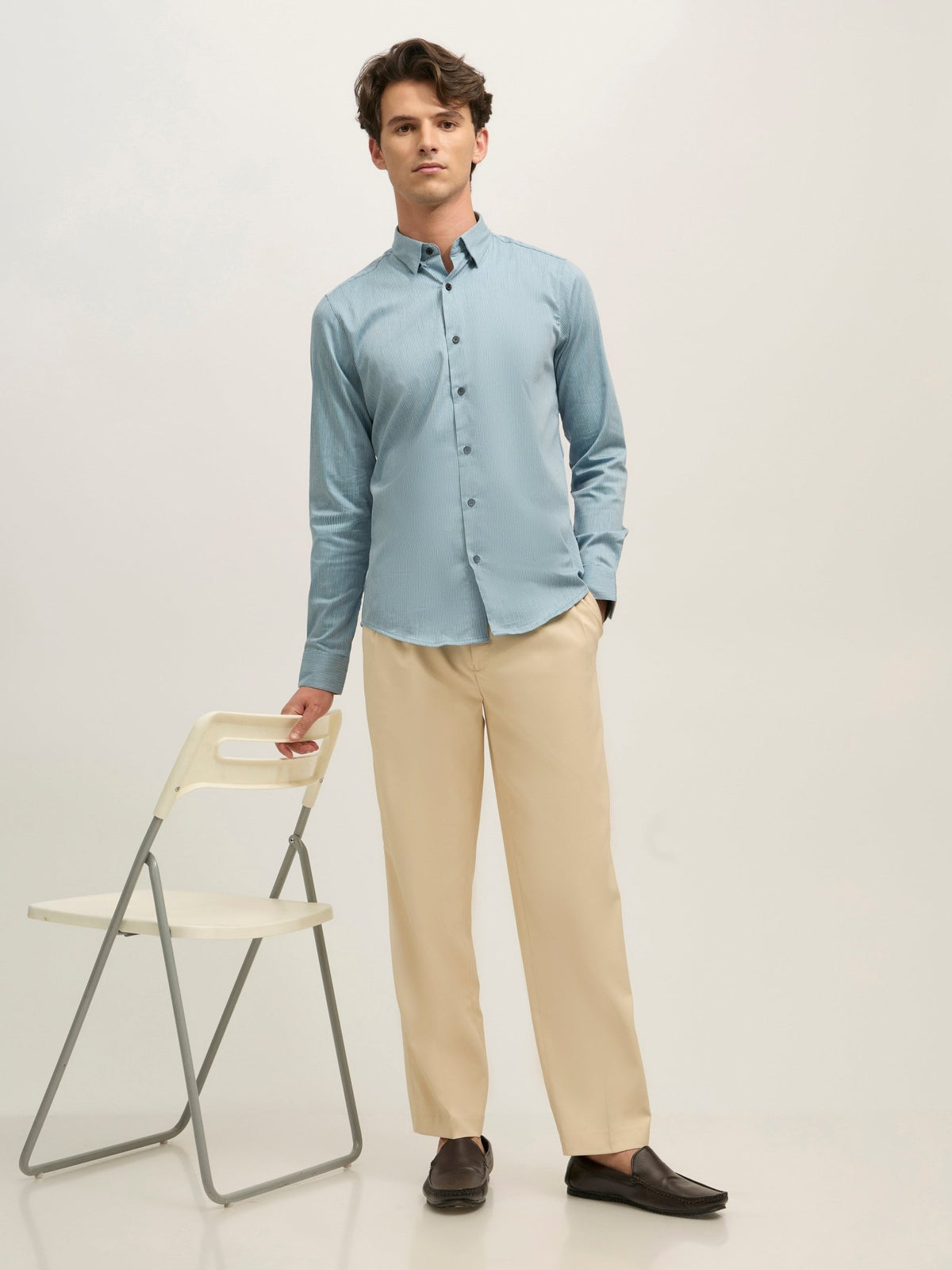 Sylvester - Striped Shirt - Light Blue - Espanshe