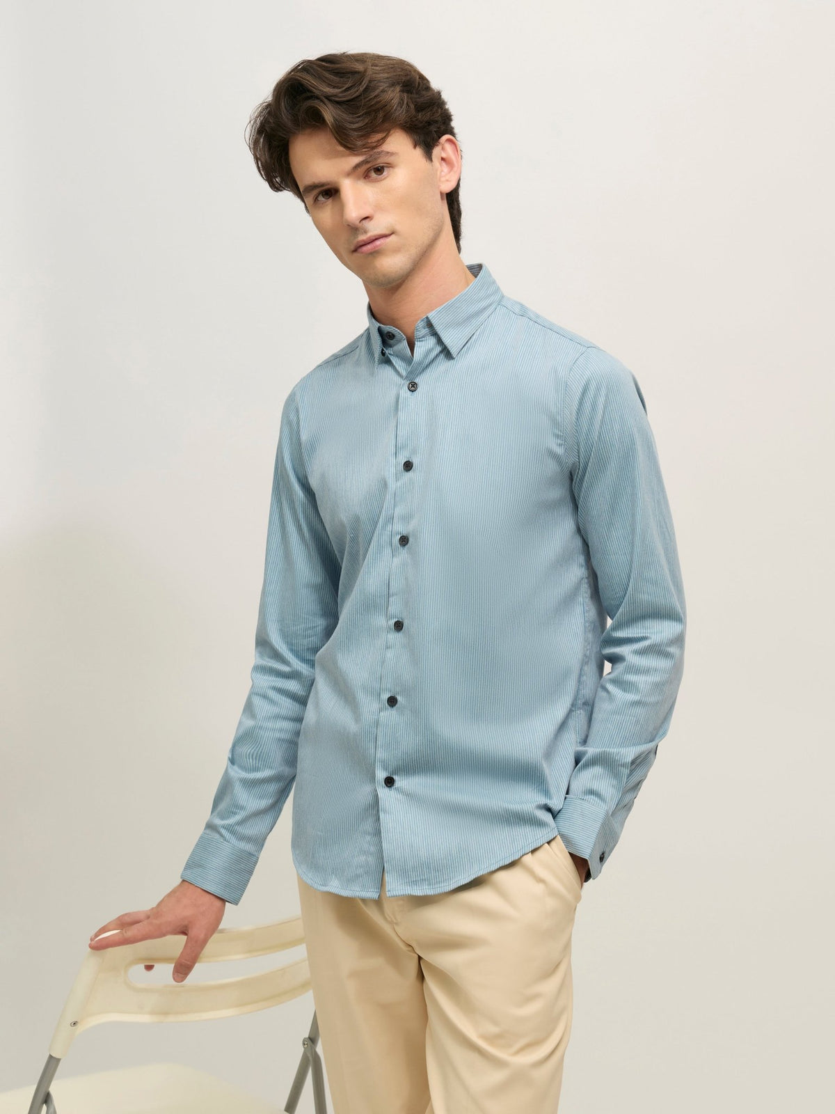 Sylvester - Striped Shirt - Light Blue - Espanshe