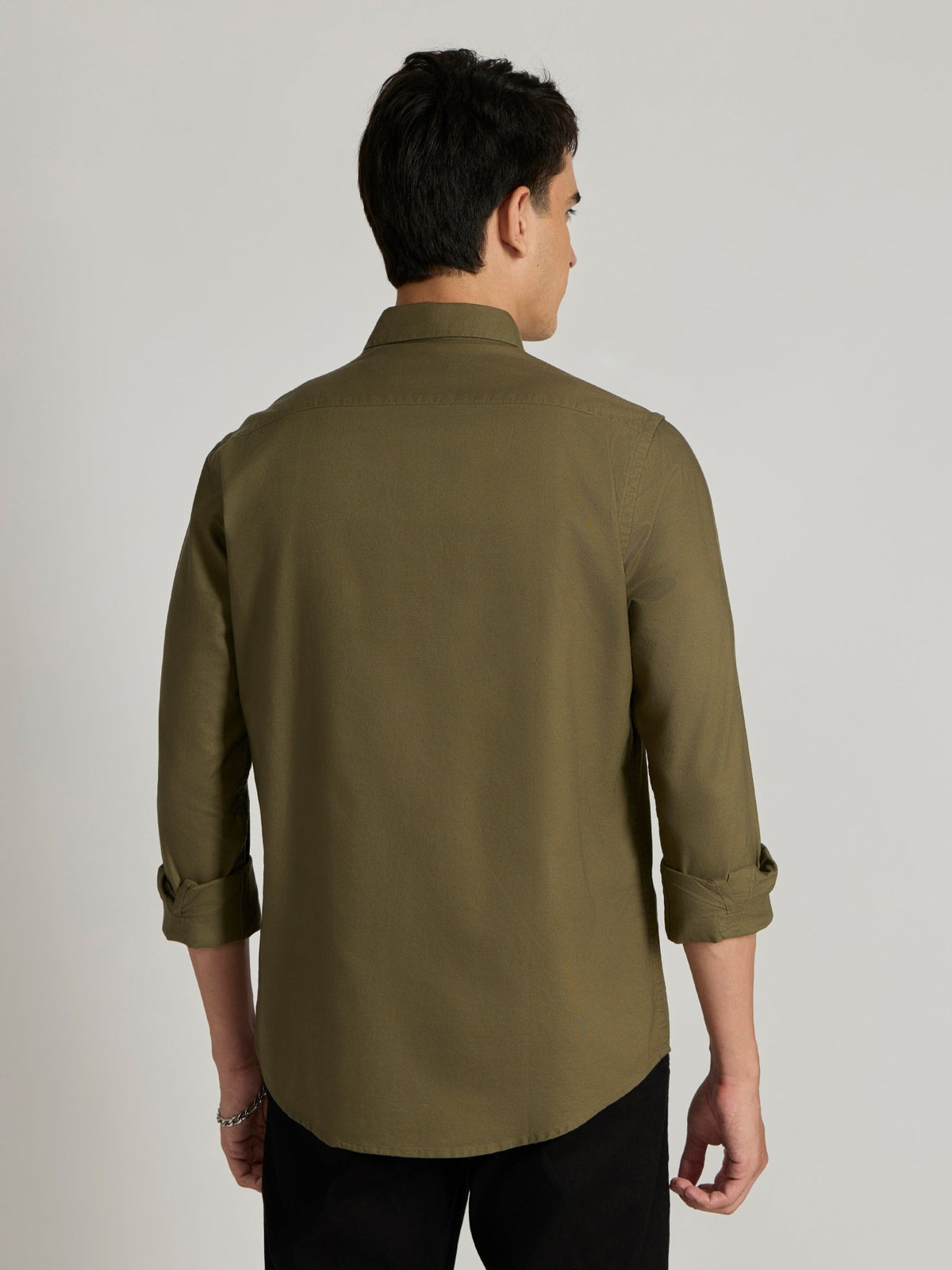 Fakaro - Turkish Fit Oxford Shirt - Olive Green - Espanshe