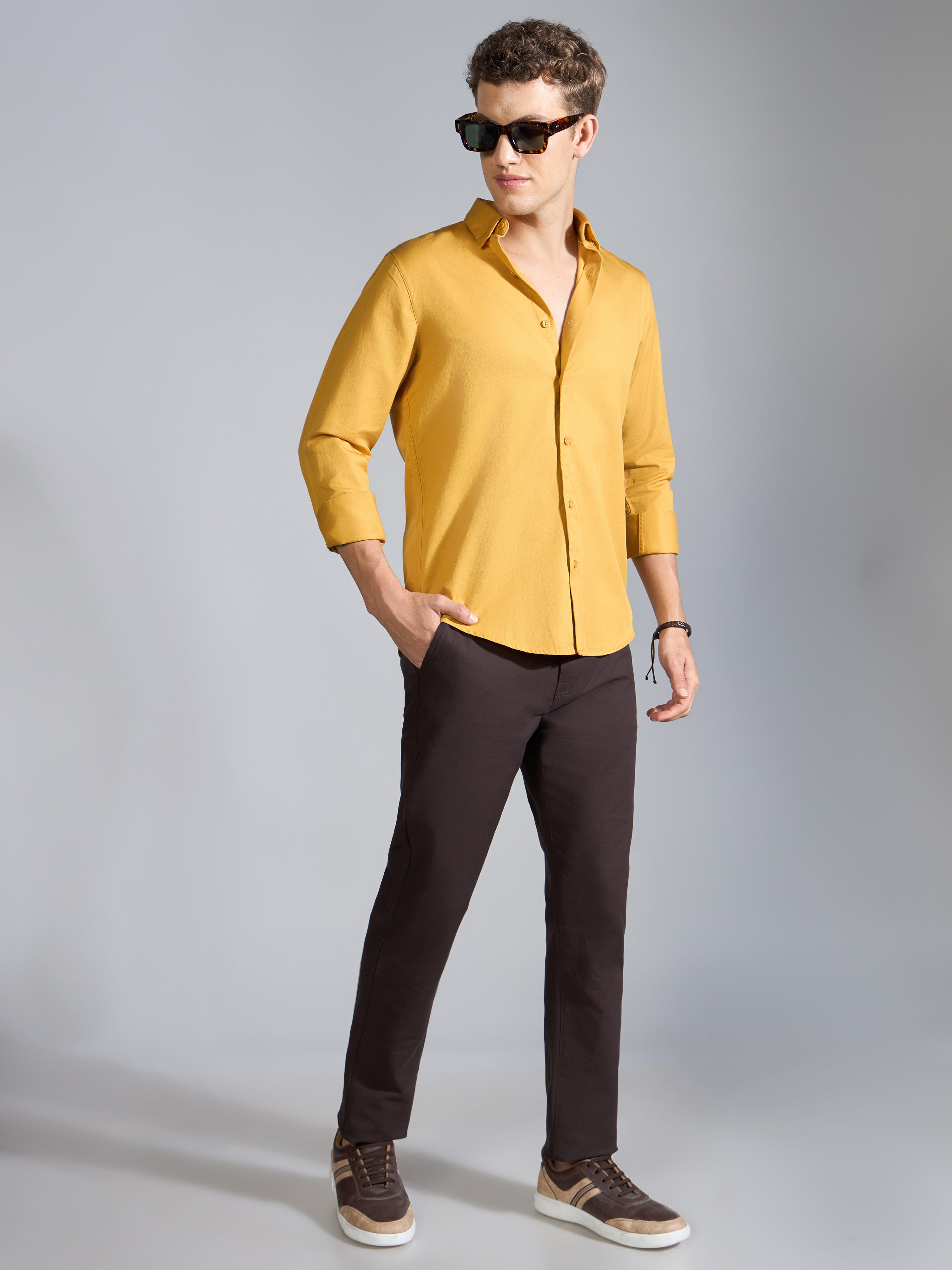 Orren - Slim Fit Cotton Pant - Coffee Bean