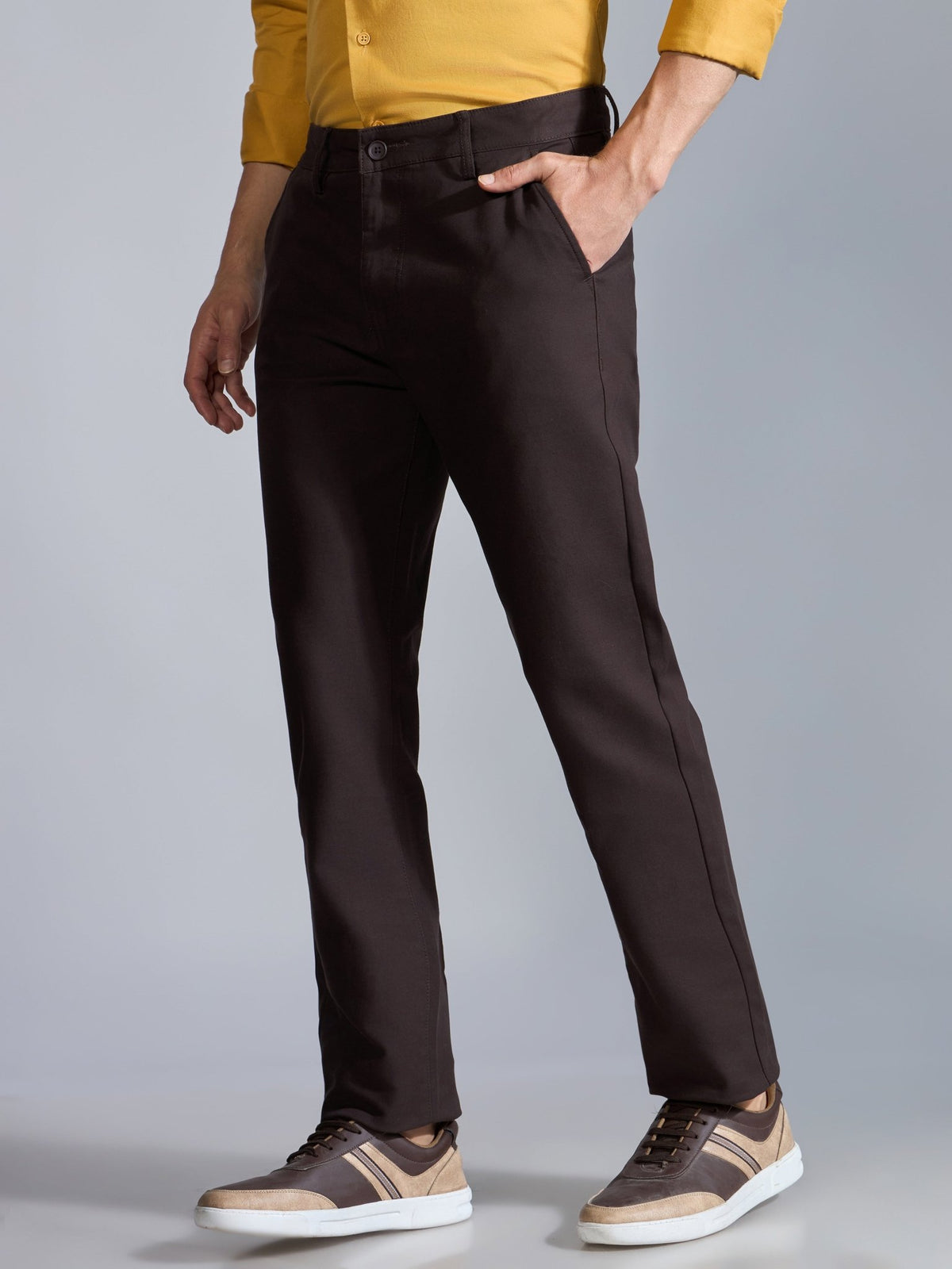 Orren - Slim Fit Cotton Pant - Coffee Bean - Espanshe