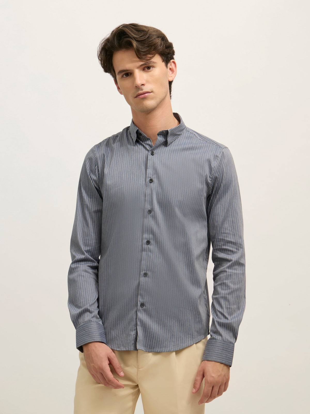 Sylvester - Striped Shirt - Dark Blue - Espanshe