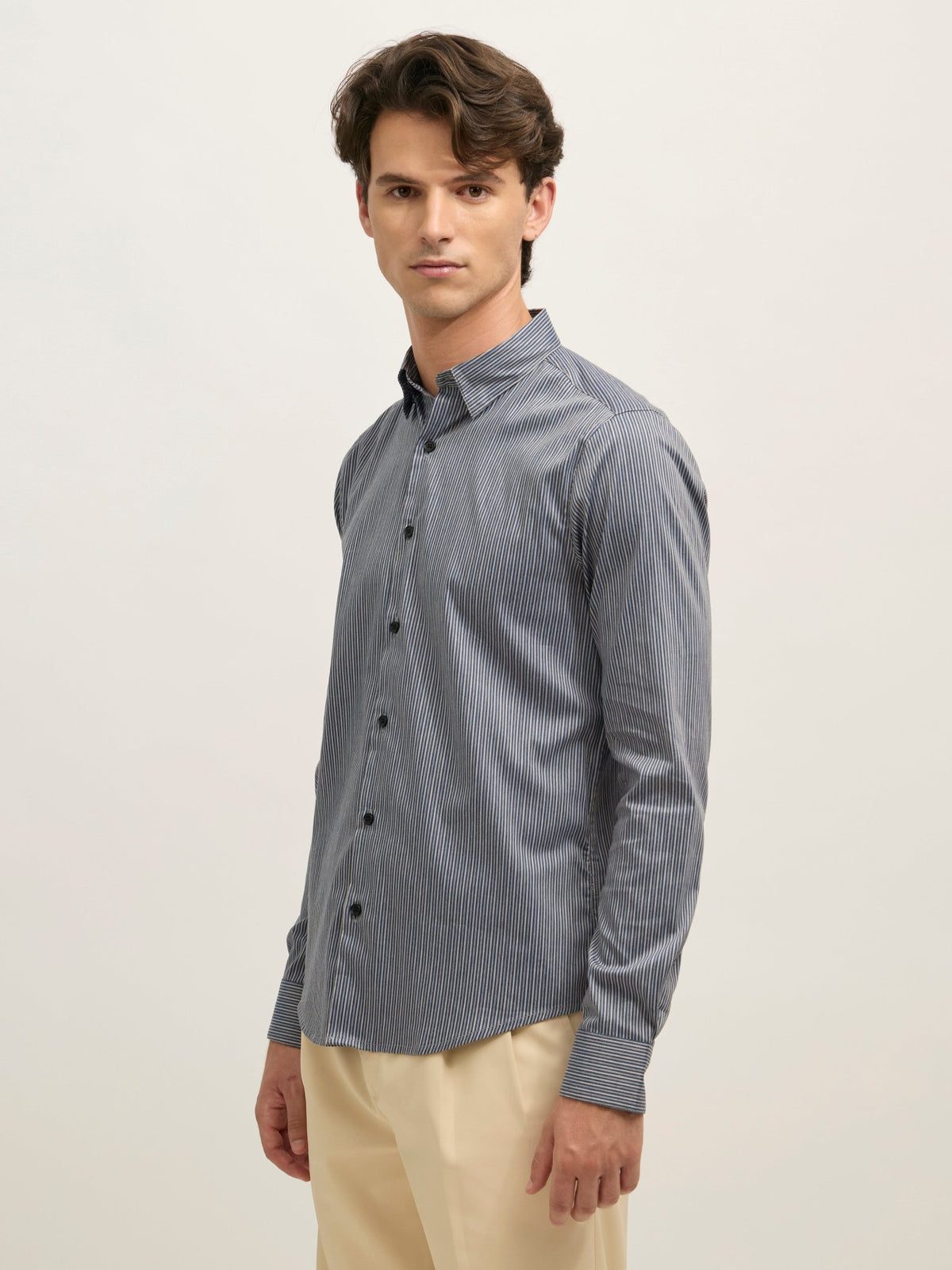 Sylvester - Striped Shirt - Dark Blue - Espanshe