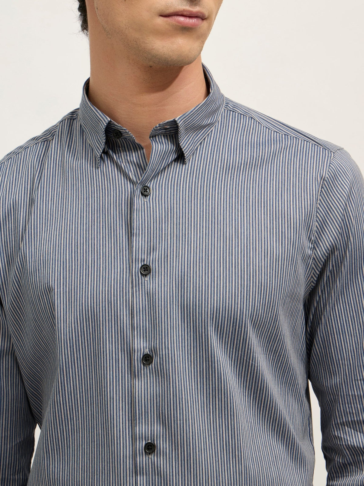 Sylvester - Striped Shirt - Dark Blue - Espanshe