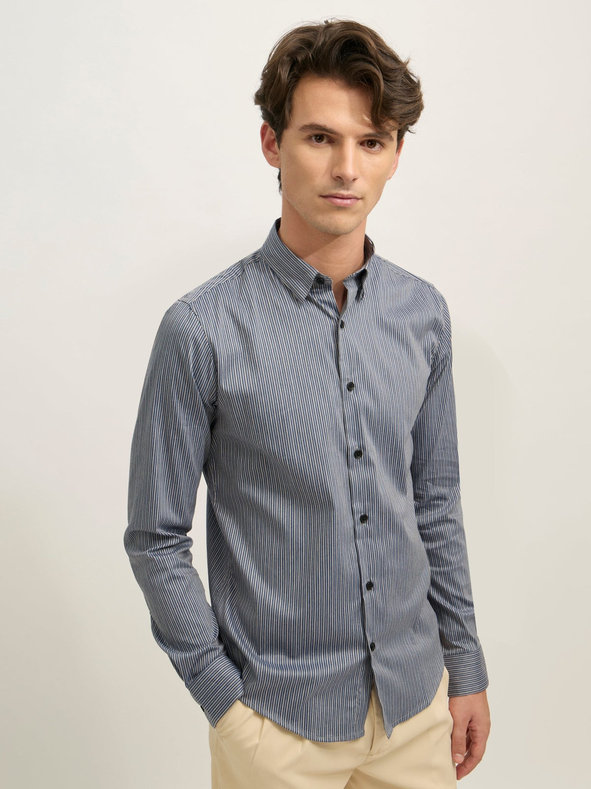 Sylvester - Striped Shirt - Dark Blue - Espanshe