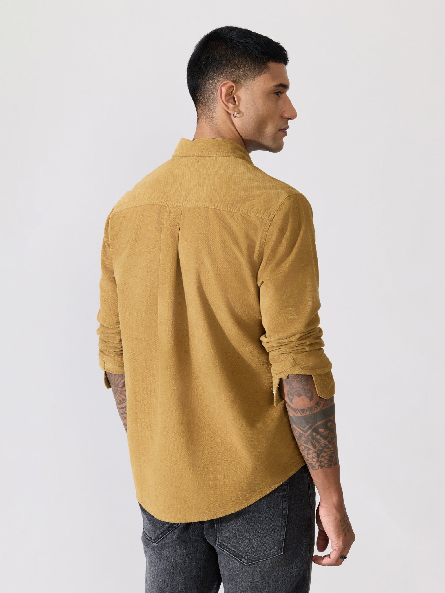 Kokamo - Relaxed Corduroy Shirt - Mustard - Espanshe
