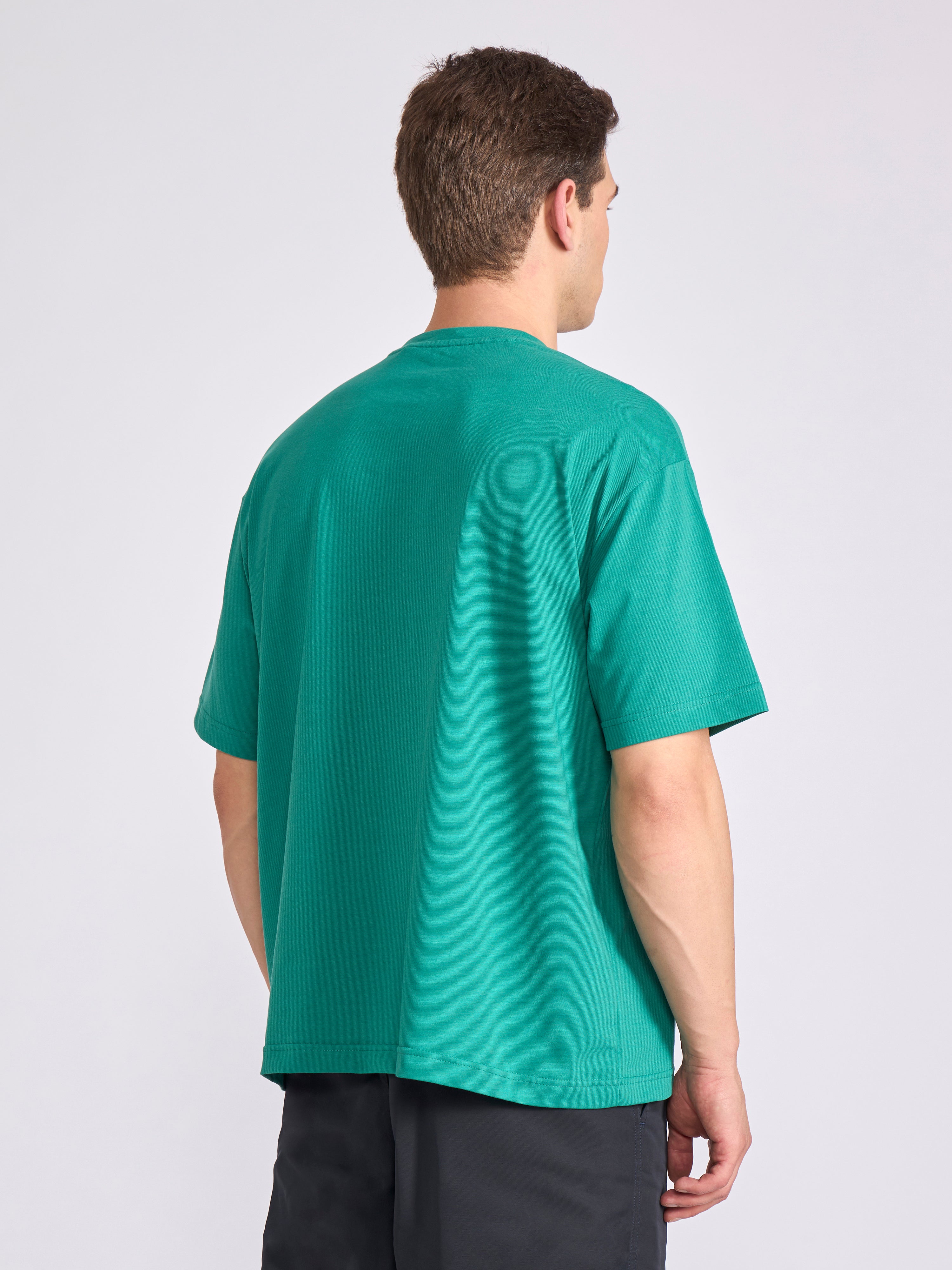 Men's Oversized Round neck T Shirt in  green