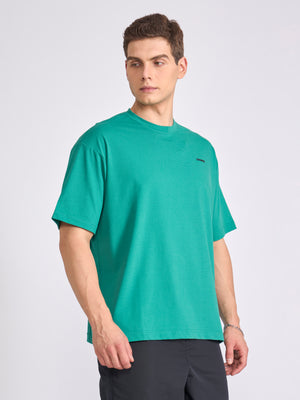 Men's Oversized Round neck T Shirt in  green
