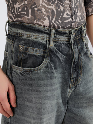 Men's Super Baggy Jeans in dark grey