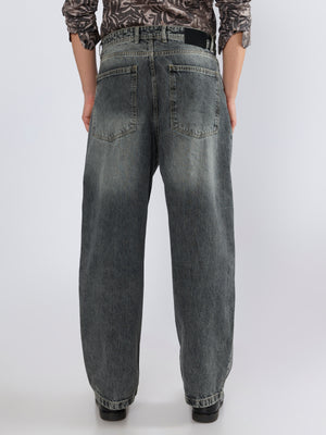 Men's Super Baggy Jeans in dark grey