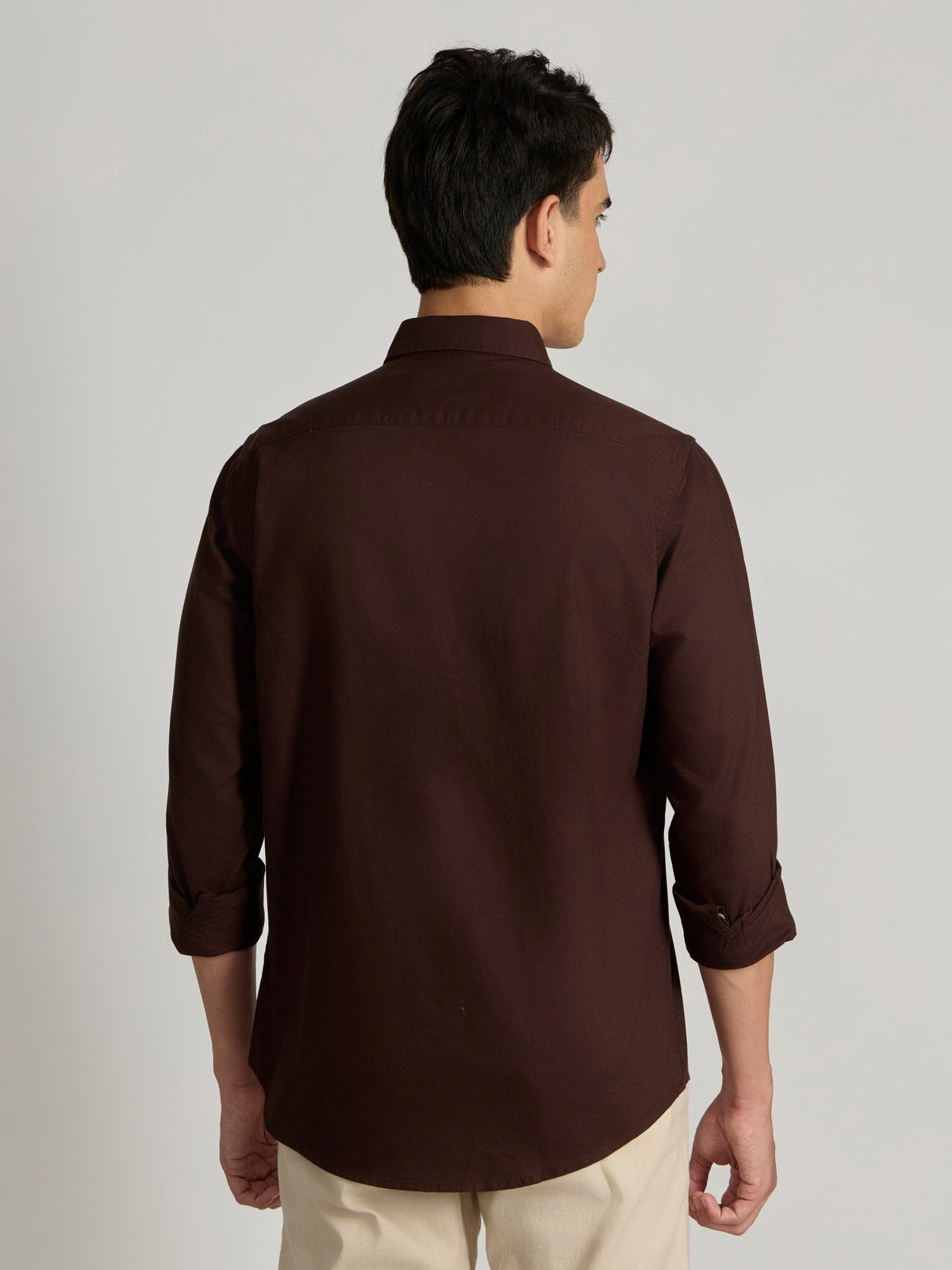 Fakaro - Turkish Fit Oxford Shirt - Brown - Espanshe