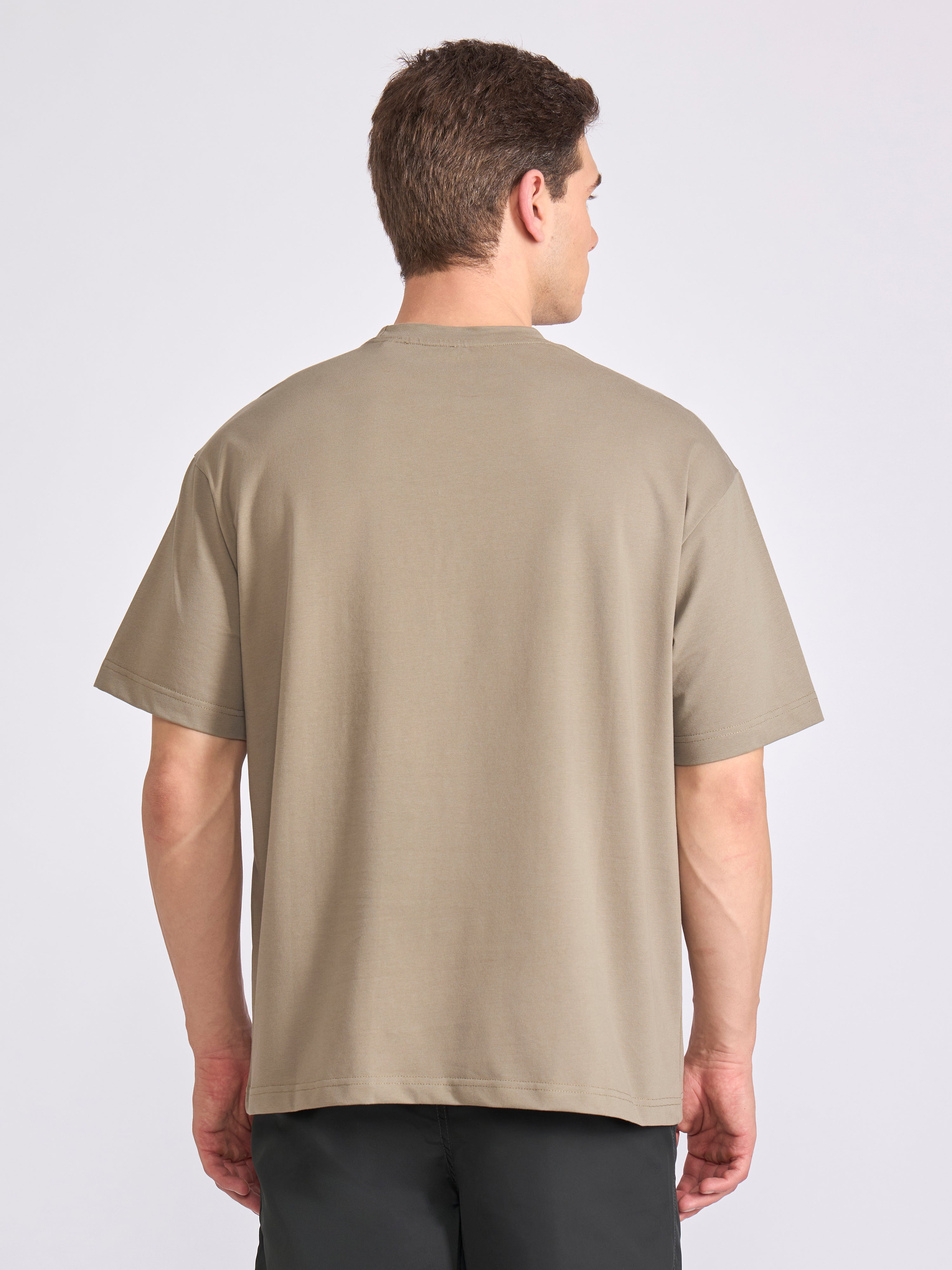 Men's Oversized Round neck T Shirt in sage green