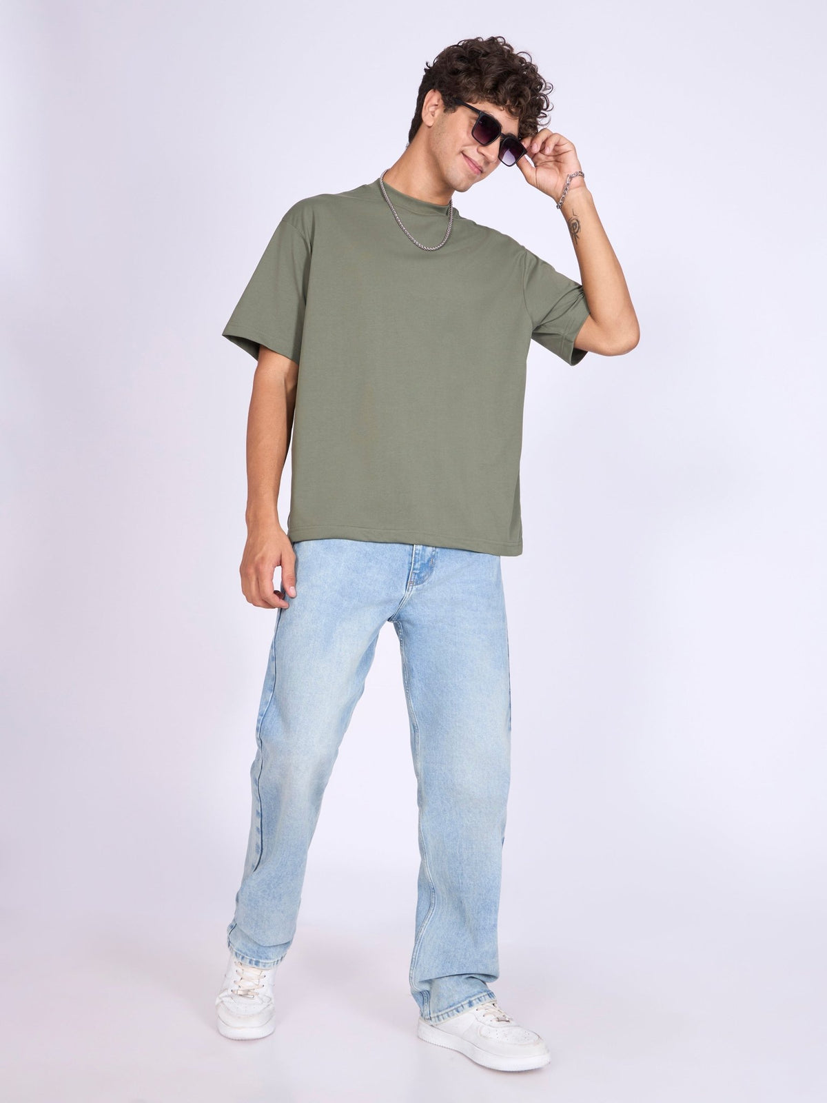 Stirling - Loose Fit T-Shirt - Olive - Espanshe
