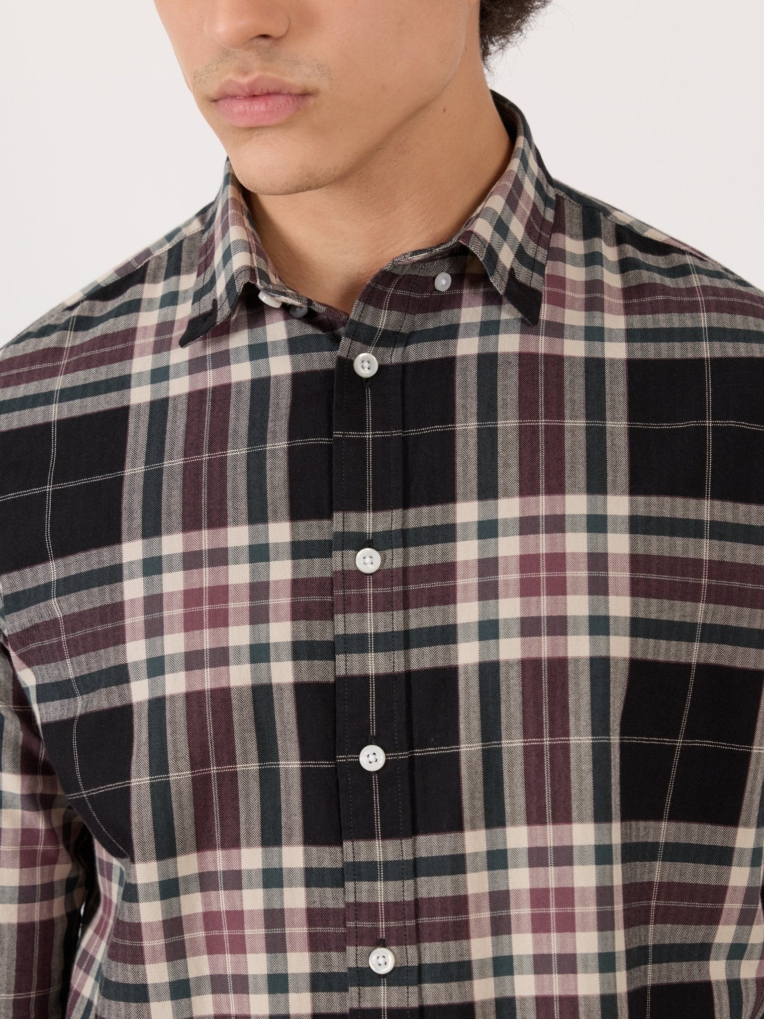 Katasha - Turkish Fit Checked Shirt - Black - Espanshe