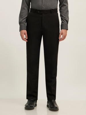 men's Straight Fit Formal Pant - black