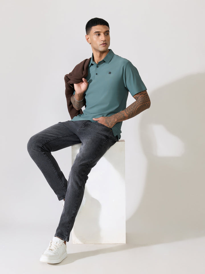 Men's Regular Fit Polo T-Shirt - hunter green