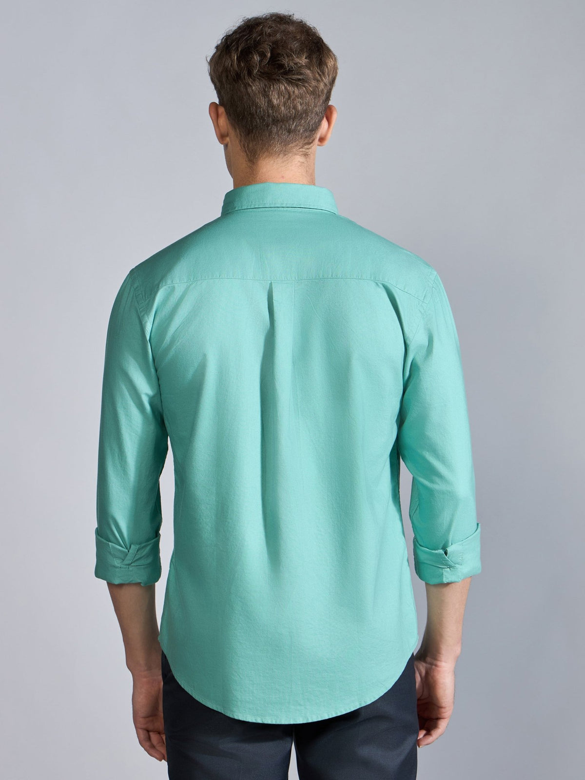 Flux - Relaxed Fit Oxford Shirt - Soft Green - Espanshe