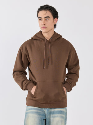 Men's Pullover Hoodie - Mid Brown
