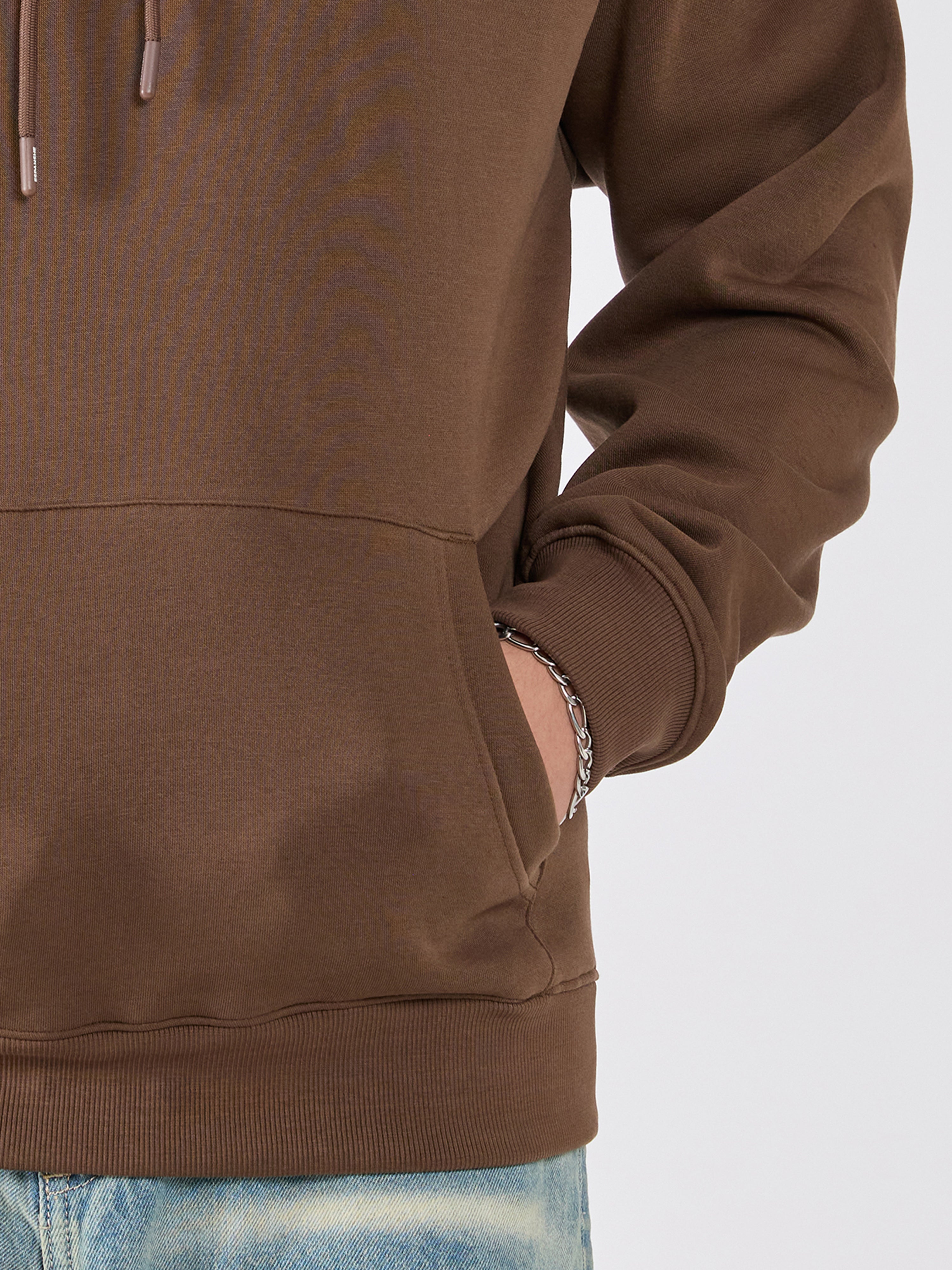 Men's Pullover Hoodie - Mid Brown