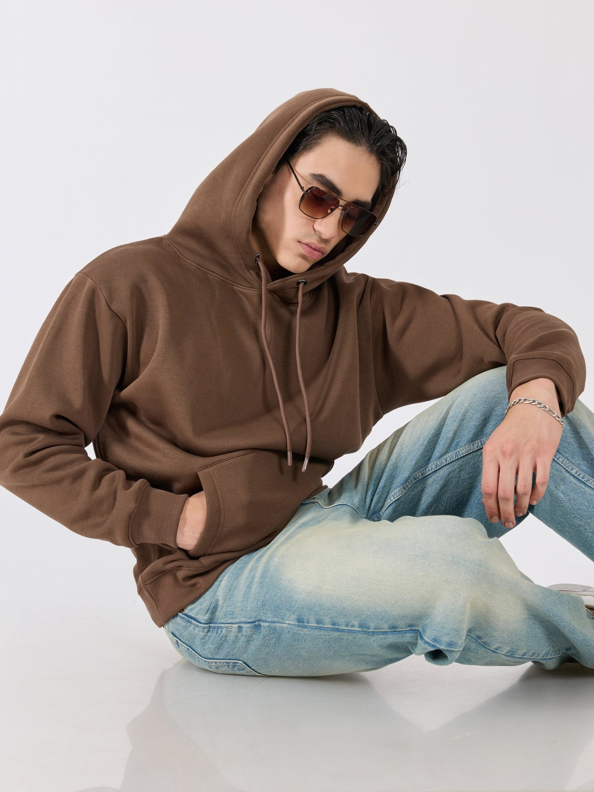 Leandris - Pullover Hoodie - Mid Brown - Espanshe