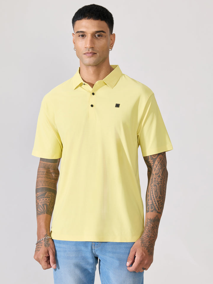 Men's Regular Fit Polo T-Shirt -yellow