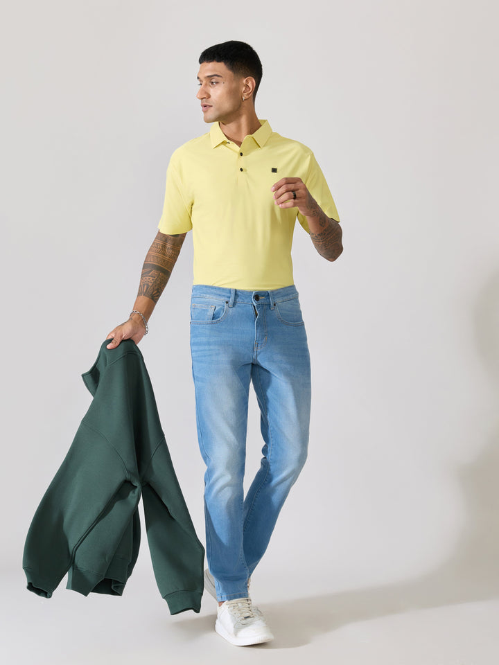 Men's Regular Fit Polo T-Shirt -yellow