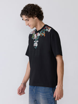 Men's printed t-shirt in black