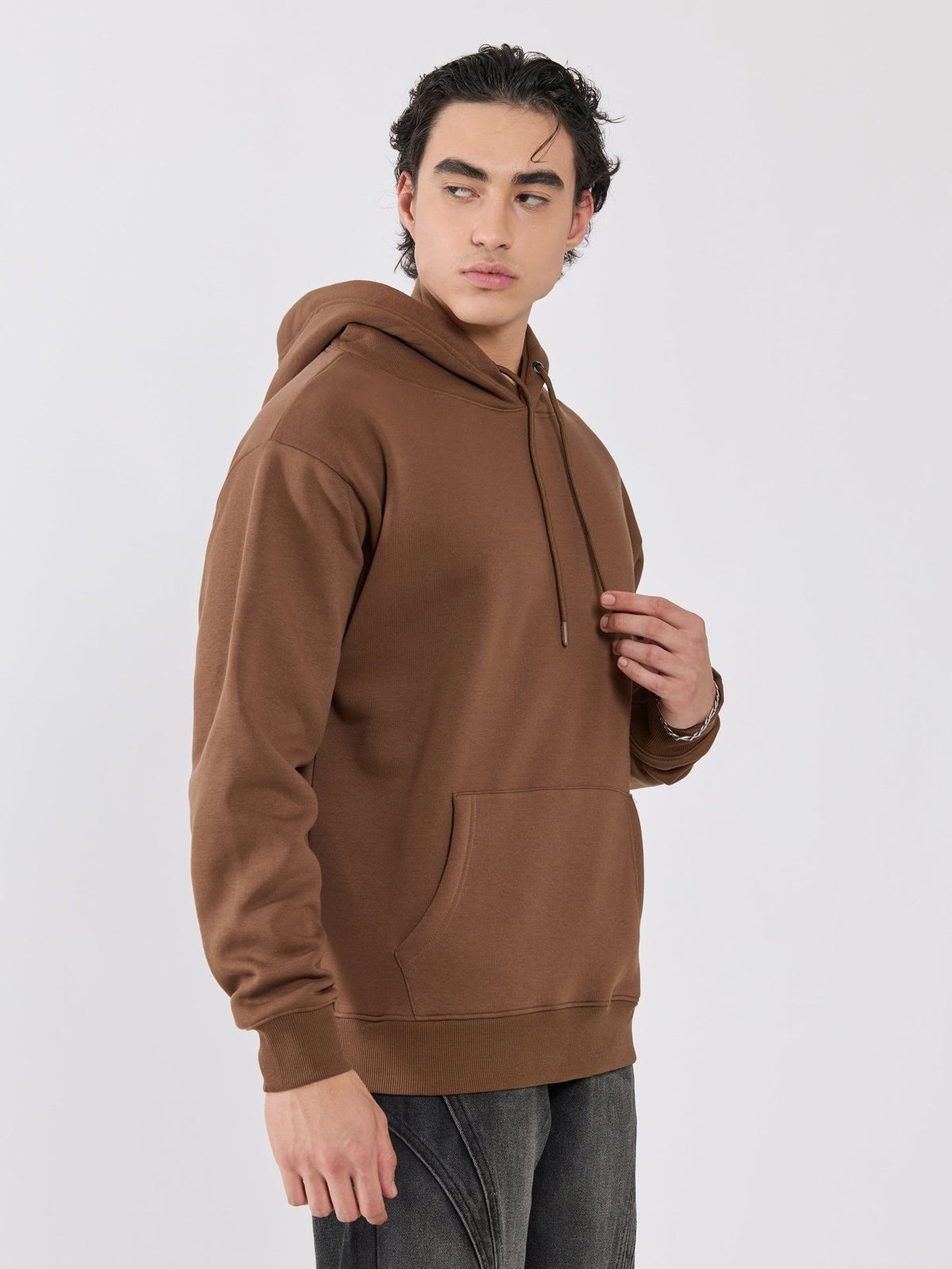 Leandris - Pullover Hoodie - Brown - Espanshe