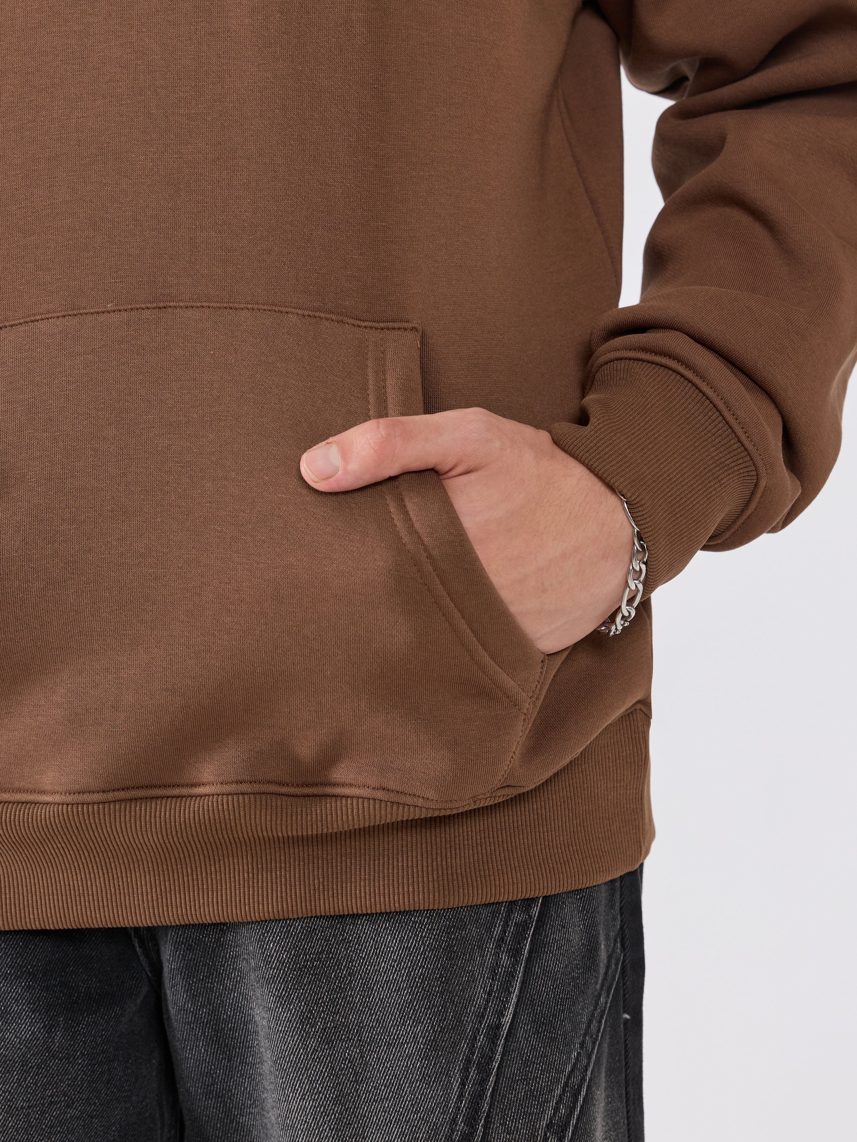 Men's Pullover Hoodie - brown