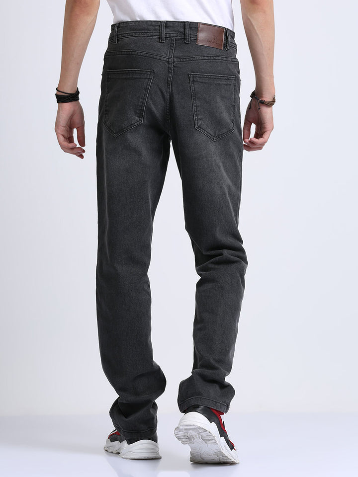 Men's Dark Gray Straight Fit Jeans – Espanshe